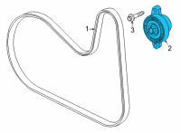 OEM 2022 Chevrolet Trailblazer Serpentine Tensioner Diagram - 12691804