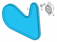OEM 2022 Buick Encore GX Serpentine Belt Diagram - 12687927