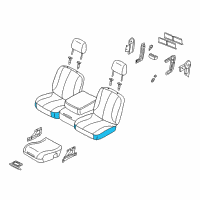 OEM 2003 Dodge Ram 1500 Pad-Front Seat Cushion Diagram - 5093780AB