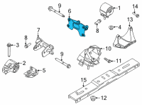 OEM 2021 Ford F-150 Mount Bracket Diagram - JL3Z-6030-B