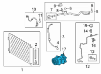 OEM 2019 Toyota RAV4 Compressor Diagram - 88310-33330