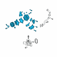 OEM 2020 GMC Terrain Water Pump Assembly Diagram - 12681171