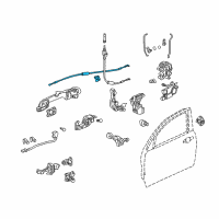 OEM Honda Cable, Left Front Inside Handle Diagram - 72171-SDC-A02