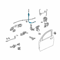 OEM 2004 Honda Accord Cable, Right Front Door Lock Diagram - 72133-SDC-A01