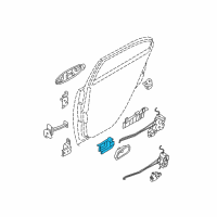 OEM 2006 Hyundai Accent Rear Interior Door Handle Assembly, Left Diagram - 83610-1E000-WK