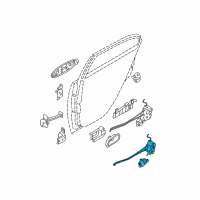OEM Hyundai Accent Latch Assembly-Rear Door, RH Diagram - 81420-1E000