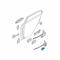 OEM 2009 Kia Rio5 Rear Door Locking Actuator, Right Diagram - 957461G020
