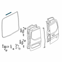 OEM 2016 Ford Transit Connect Upper Weatherstrip Diagram - DT1Z-1520519-A