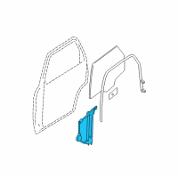 OEM Mercury Window Regulator Diagram - 8L8Z-7827001-A