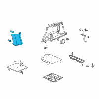 OEM 2004 Honda CR-V Garnish Assy., L. RR. Pillar *NH425L* (LIGHT SEAGULL GRAY) Diagram - 84191-S9A-013ZA