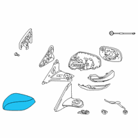 OEM 2017 Infiniti QX30 Inside Mirror Body Cover, Right Diagram - 96373-5DA4A