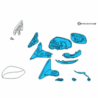 OEM Infiniti QX30 Door Mirror Assy-LH Diagram - 96302-5DC4A