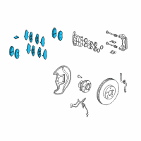 OEM 2010 Acura ZDX Front Pad Set Diagram - 45022-STX-A01