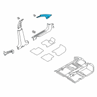 OEM 2004 Chevrolet Aveo Molding Asm, Windshield Side Garnish *Gray Diagram - 96438900