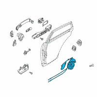 OEM Infiniti FX35 Lock & Remote Control Assembly-Rear Door, LH Diagram - 82501-CZ70A