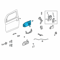 OEM 2004 Honda Element Handle Assembly, Right Front Door (Outer) (Flat Black) Diagram - 72140-SCV-A01ZA