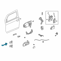 OEM 2005 Honda Element Checker, Left Front Door Diagram - 72380-SCV-A01