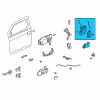 OEM 2008 Honda Element Lock Assembly, Right Front Door Diagram - 72112-SCV-A03