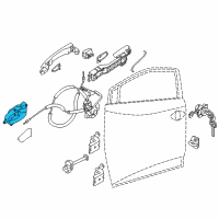 OEM Nissan Murano Door Inside Handle Assembly, Left Diagram - 80671-3TA0D