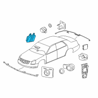 OEM 2009 Cadillac DTS Front & Rear Object Alarm Control Module Assembly Diagram - 20920237