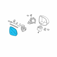 OEM 2007 Honda Fit Mirror Sub-Assembly, Passenger Side (R1400) Diagram - 76203-SLN-A01