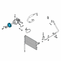 OEM Hyundai Genesis Coupe PULLEY Assembly-Air Conditioning Compressor Diagram - 97643-3T000