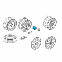 OEM 2013 Honda Fit Cap, Aluminum Wheel Center Diagram - 44732-TM8-A00