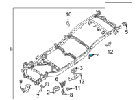 OEM 2022 Nissan Frontier BRACKET-CAB MOUNTING, 3RD Diagram - K5132-9BTMA