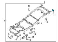 OEM Nissan Frontier BRACKET-REAR BODY MOUNTING, 5TH RH Diagram - K5252-9BTMA