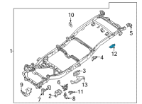 OEM 2022 Nissan Frontier BRKT Assembly-Fr Bound BMPR, RH Diagram - 50440-EZ00A