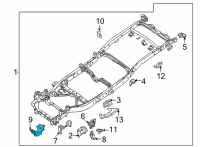 OEM 2022 Nissan Frontier Bracket Engine Mounting Diagram - 50310-9BT0A