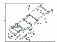 OEM Nissan Frontier BRACKET ASSY-CAB MOUNTING, 2ND LH Diagram - 95121-9BU0A