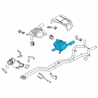 OEM 2011 BMW 335i Rear Silencer, Left, With Exhaust Flap Diagram - 18-30-7-647-064
