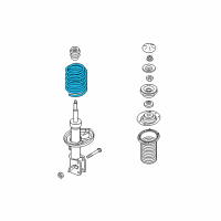 OEM 2005 Chevrolet Aveo Front Springs Diagram - 96535002