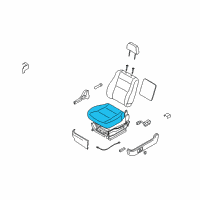 OEM 2003 Kia Sorento Cushion Assembly, LH Diagram - 881033E201CY2