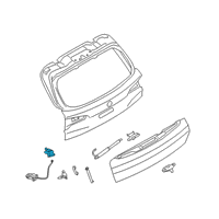 OEM 2021 BMW X5 Trunk Lid Lock, Bottom Right Diagram - 51-24-7-475-462