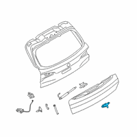 OEM 2020 BMW X7 Hinge, Trunk Lid, Lower Left Diagram - 41-00-7-486-551