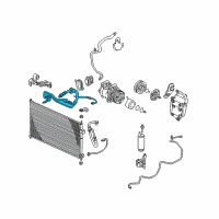 OEM 2001 Honda Civic Pipe Assembly, Air Conditioner Diagram - 80325-S5D-A12