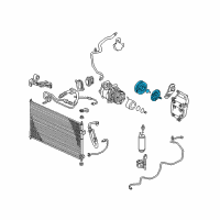 OEM 2003 Honda Civic Clutch Set, Compressor Diagram - 38900-PLM-A01