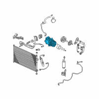 OEM Honda Civic Compressor (Sanden) Diagram - 38810-PLA-E01