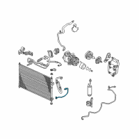 OEM 2001 Honda Civic Pipe, Condenser Diagram - 80331-S5D-A11