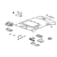 OEM 2014 Acura TSX Holder Assembly, Sunvisor (Graphite Black) Diagram - 88217-TK8-A01ZL