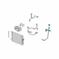 OEM 2006 Pontiac Torrent Tube Asm-A/C Condenser & A/C Evaporator Diagram - 22734143