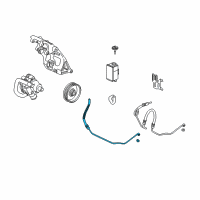 OEM 2004 Cadillac XLR Pipe Asm, P/S Fluid Reservoir Inlet Diagram - 19122266