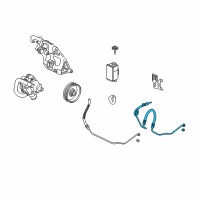 OEM 2008 Cadillac XLR Hose Asm-P/S Gear Inlet Diagram - 15859803