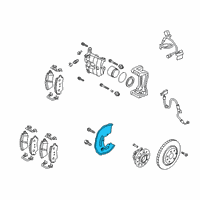 OEM 2020 Kia Stinger Front Brake Disc Cover Diagram - 51755J5050