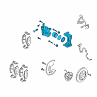 OEM 2019 Kia Stinger Front Brake Caliper, Right Diagram - 58190J5A01