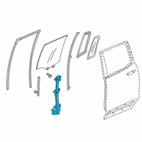 OEM Honda Ridgeline Regulator Assembly, Right Rear Door Power Diagram - 72710-T6Z-A01