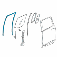 OEM Honda Ridgeline Channel, Right Rear Diagram - 72735-T6Z-A11