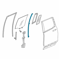 OEM 2020 Honda Ridgeline Sash, R. RR. Door Quarter Diagram - 72731-T6Z-A01